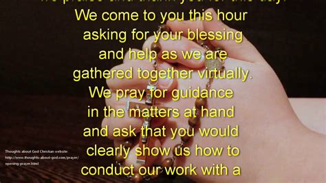 Prayer for Virtual Meeting | Prayer for Webinar | Prayer for online class - YouTube