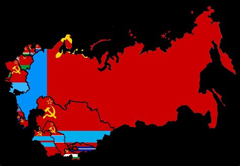 Flag map of the ussr. : MapPorn