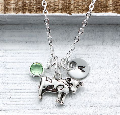 Cow Necklace personalized Cow Gifts Cow Jewelry Cute Cows - Etsy