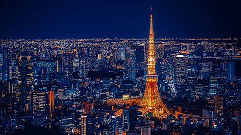 tokyo tower city lights #cityscape night lights #night #lights #japan #asia #4K #wallpaper # ...