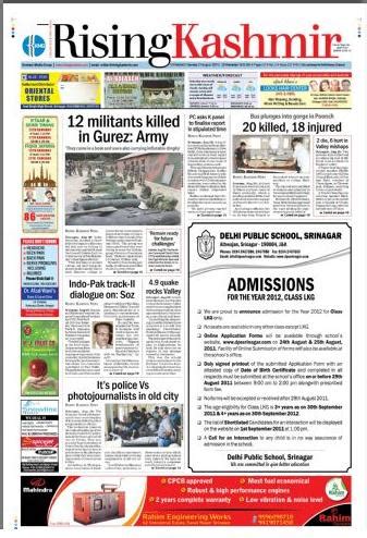 Rising Kashmir Epaper | Today's English Daily | Kashmir Online Newspaper