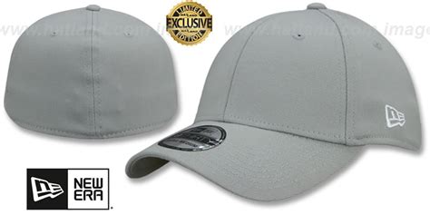 New Era 39THIRTY-BLANK Light Grey Flex Fitted Hat