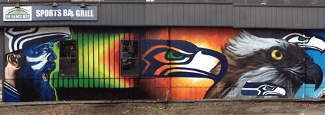 Seattle Seahawks Mural | Graffiti USA