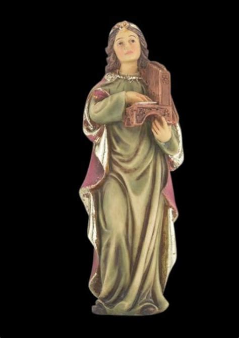 Saint Cecilia Statue Catholic Statues Beautiful Hand Painted - Etsy