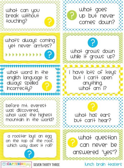 Printable Riddles For Kids