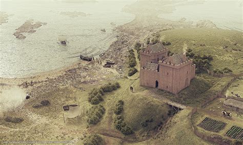 Ardrossan Castle - illustrated historical reconstruction