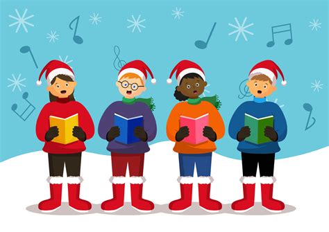 Children sing Christmas carols vector illustration 12676161 Vector Art at Vecteezy