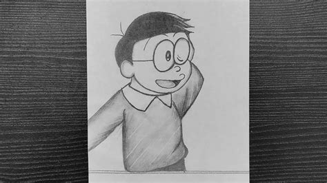 Cute Nobita Drawing // How To Draw Nobita From Doraemon // Nobita Drawing Easy // Pencil Drawing ...