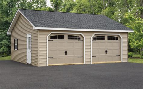 Detached Two Car Garages For Sale-Amish Double Garages