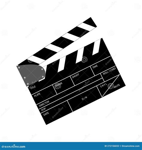 Simple Vector Film Clapper, Isolated on White Stock Vector ...