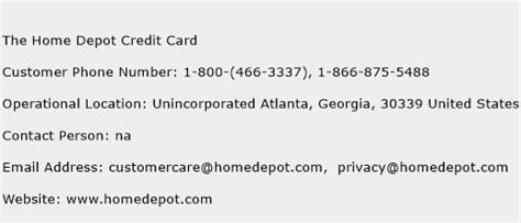 The Home Depot Credit Card Number | The Home Depot Credit Card Customer Service Phone Number ...