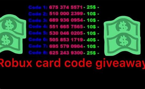 roblox gift card codes - Sabra Somers