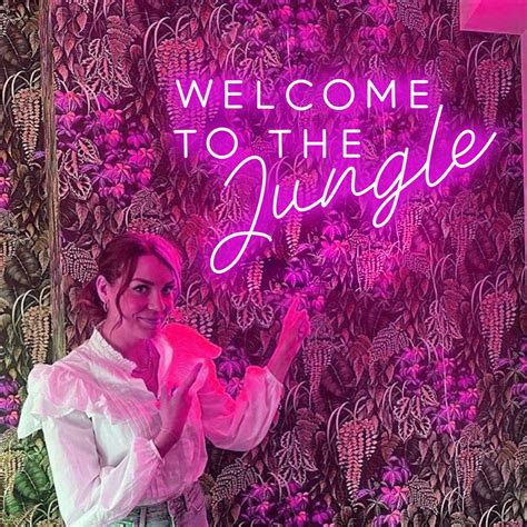 Welcome to the Jungle Neon Custom Font Indoor Outdoor Sign Bar Party Wall Decoration Dimmer ...