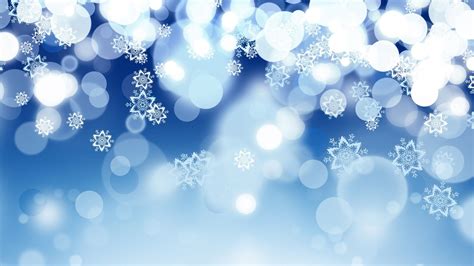 Blue background - Wonderful abstract winter snowflakes