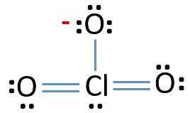 Lewis dot structure of chlorate ion