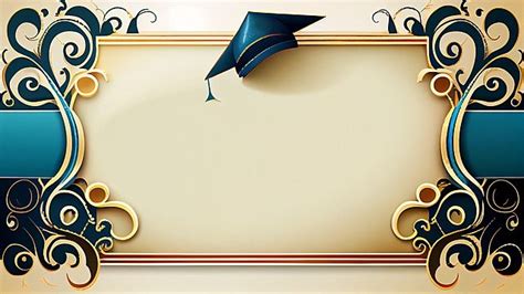 Graduation Blue Pattern Border Background, Graduation, Frame ...