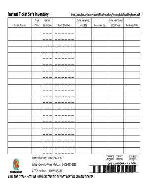 Lottery Inventory Spreadsheet 2014-2024 Form - Fill Out and Sign Printable PDF Template ...