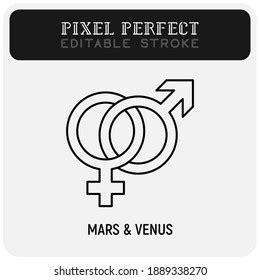 Mars Venus Signs Connected Super Thin Stock Vector (Royalty Free ...