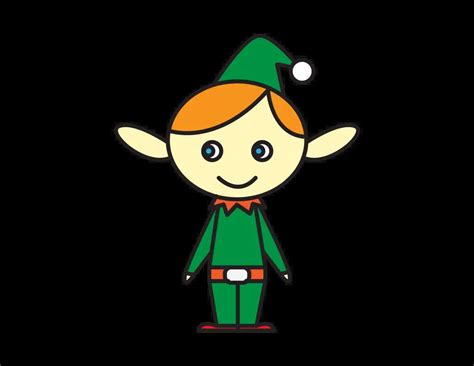 How To Draw a Cheerful Christmas Holiday Elf for Kids - Rainbow Printables