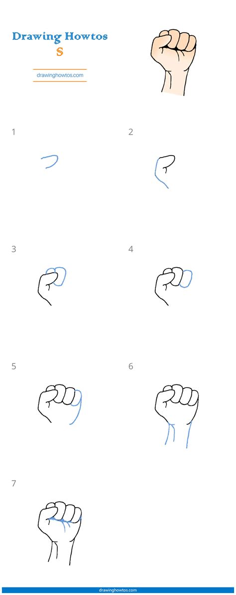 How to Draw a Fist - Step by Step Easy Drawing Guides - Drawing Howtos