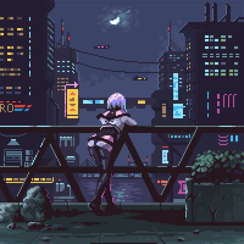 Cyberpunk Female Neon Cyberpunk Arte Cyberpunk Pixel Art Background | The Best Porn Website