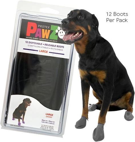 Pawz Waterproof Dog Boots, Black, Large - Chewy.com