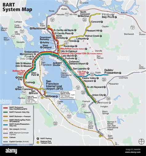 San Francisco Map With Bart Stations | proyectosarquitectonicos.ua.es