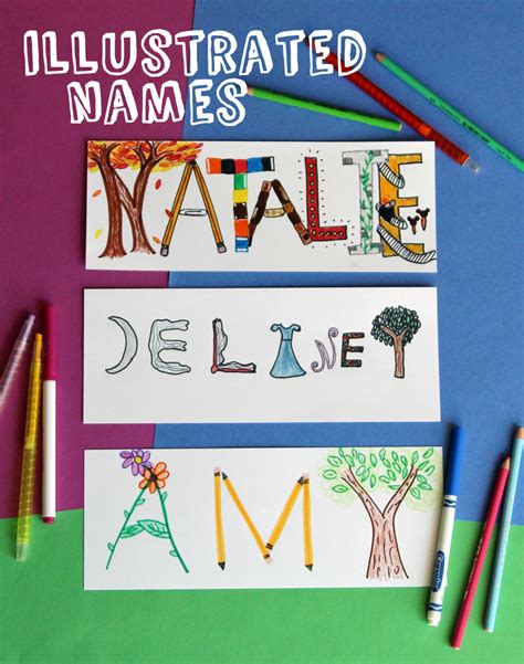 Drawing with Kids: Illustrated Names - Make and Takes