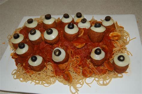 halloween spaghetti meatballs