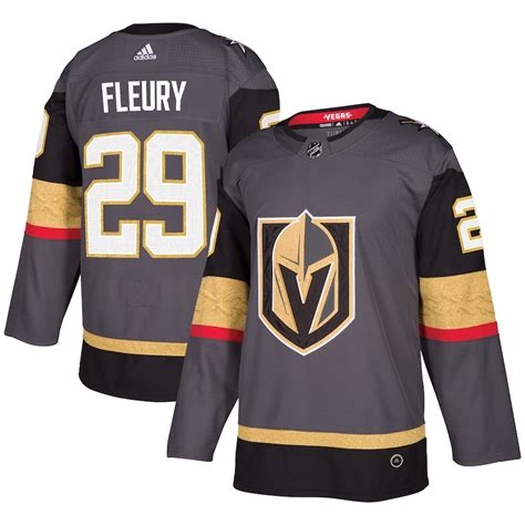 adidas Marc-Andre Fleury Vegas Golden Knights Gray Authentic Player Jersey