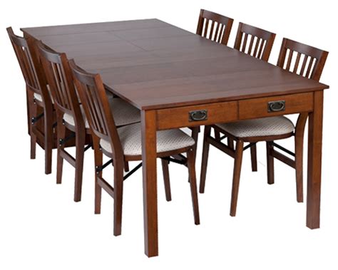 MECO Stakmore Traditional Expanding Table, Fruitwood Frame | Dining table, Dining table setting ...