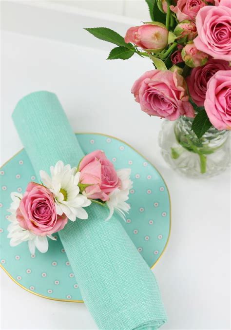 DIY - Flower Napkin Rings | DIY & Craft Ideas | Pinterest | Servilleteros, Mesas y Servilleta