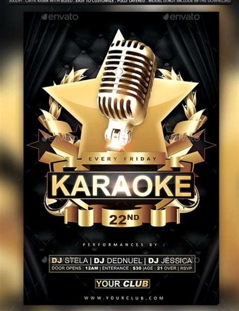 Karaoke Night Poster Template