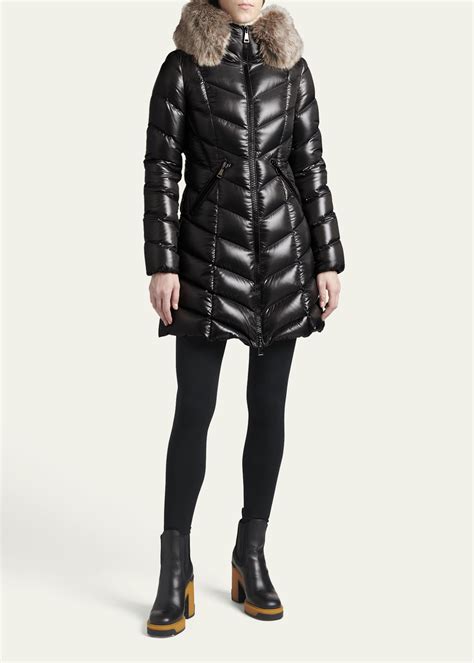 Moncler Fulmarre Faux Fur Long Puffer Coat - Bergdorf Goodman