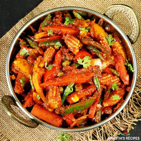 Vegetable Jalfrezi Recipe (Veg Jalfrezi) - Swasthi's Recipes