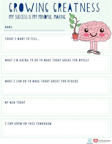 Printable Mindfulness Exercises