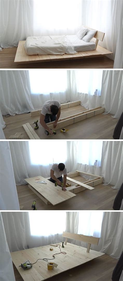 Make This DIY Modern Wood Platform Bed | Diy platform bed, Simple wood ...