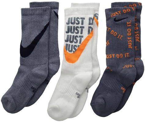 Nike kids performance everyday cushioned crew graphic socks 3 pair pack ...