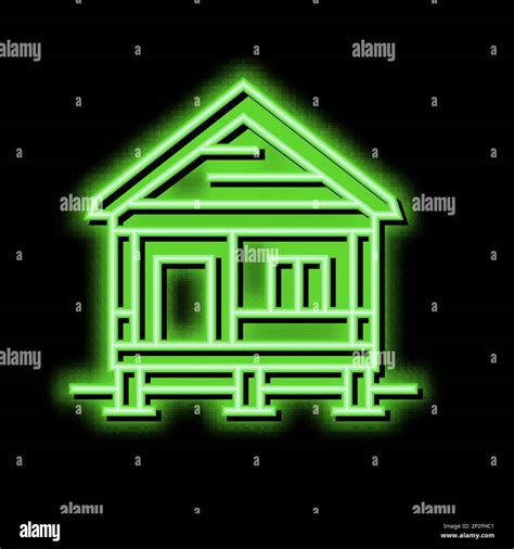 bungalow house neon glow icon illustration Stock Vector Image & Art - Alamy