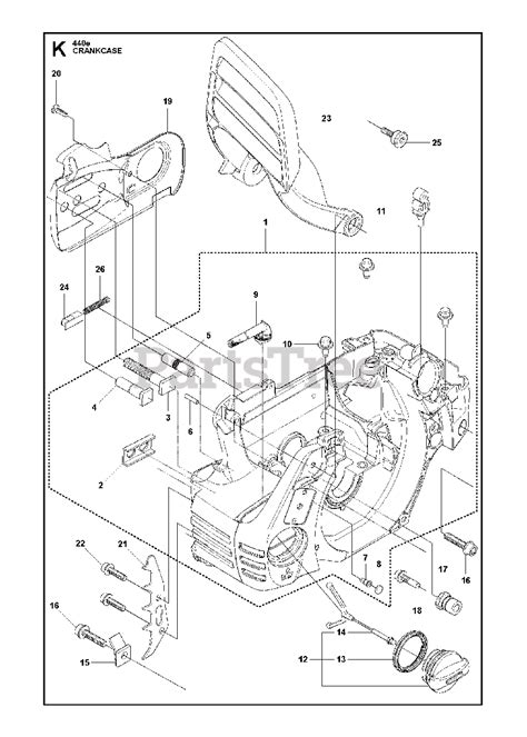 Husqvarna 440 e - Husqvarna Chainsaw (2011-05) CRANKCASE Parts Lookup ...