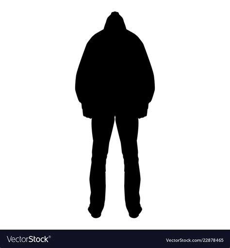 Man in the hood concept danger silhouette back Vector Image