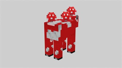 3D model Minecraft Mushroom Cow VR / AR / low-poly | CGTrader