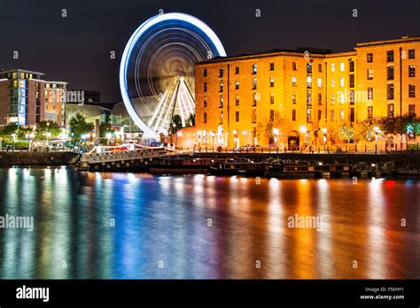 Liverpool skyline at Night, England, United Kingdom Stock Photo - Alamy