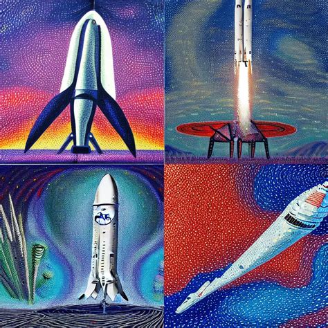 spacex starship rocket landing on earth, pointilism | Stable Diffusion | OpenArt