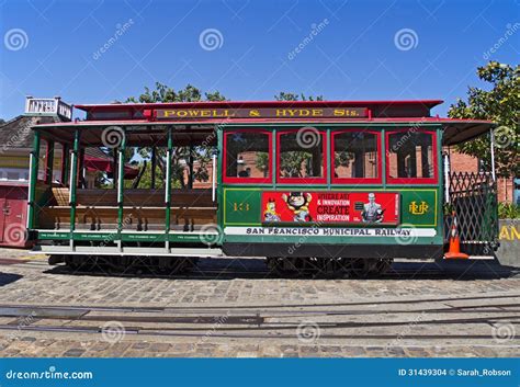 Empty Cable Car at Fisherman S Wharf Station in San Francisco Editorial ...