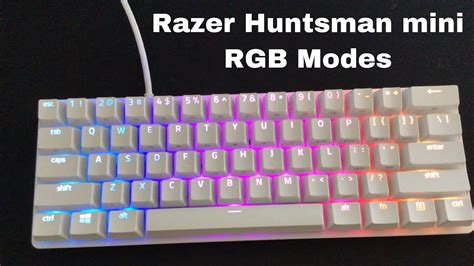 Razer Huntsman mini RGB modes (Mercury White) - YouTube