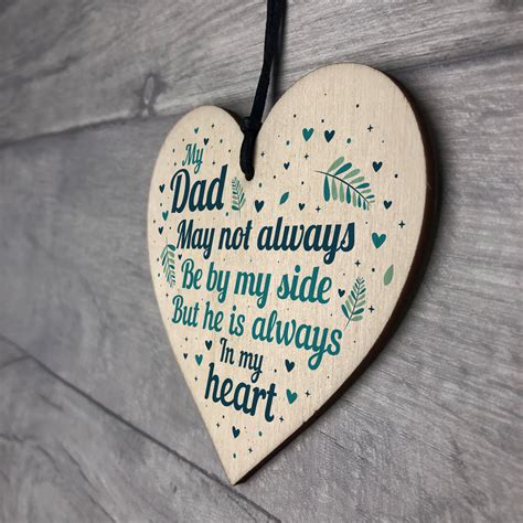 Dad Father Memorial Plaques In Memory Wood Heart Sign Memorial