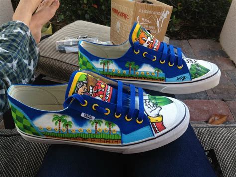 Check out these hand painted Sonic the Hedgehog shoes » SEGAbits - #1 Source for SEGA News