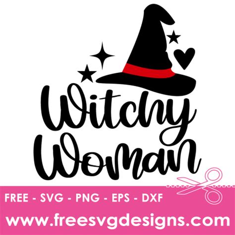 Halloween Witchy Woman Free SVG Files | freesvgdesigns.com