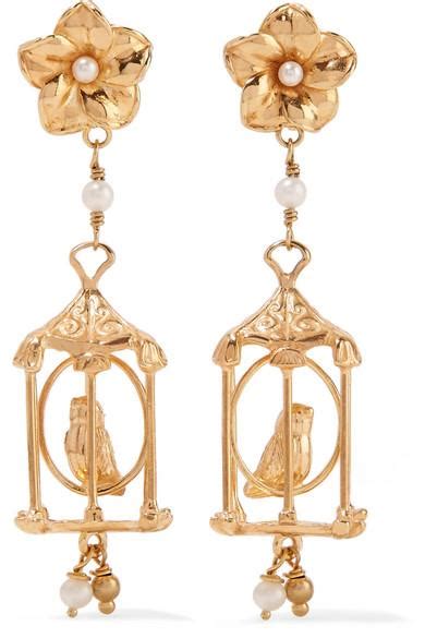 Of Rare Origin Pagoda Gold Vermeil Pearl Earrings | ModeSens